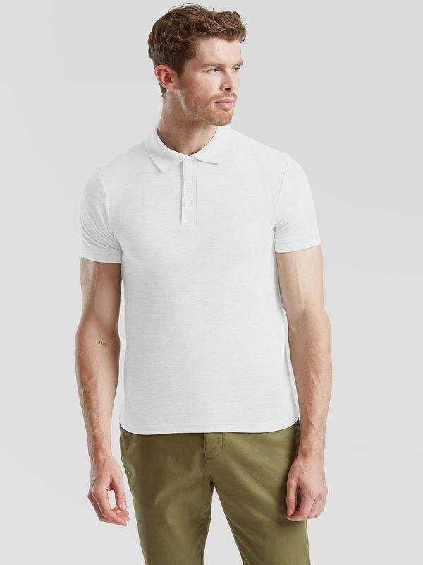 Fruit of the Loom Biała koszulka męska polo Tailored Fit Friut of the Loom