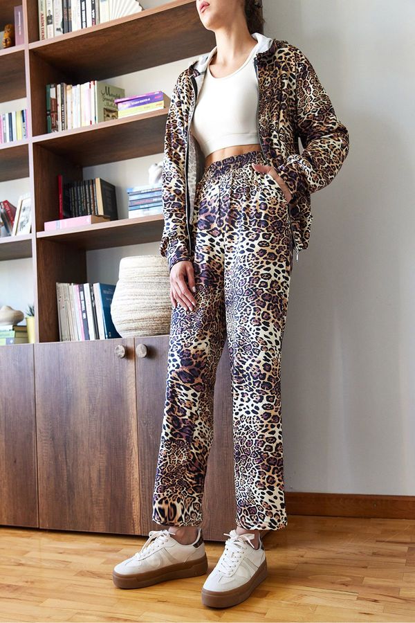 Bianco Lucci Bianco Lucci Leopard Print Bottom-Top Suit Mbms053
