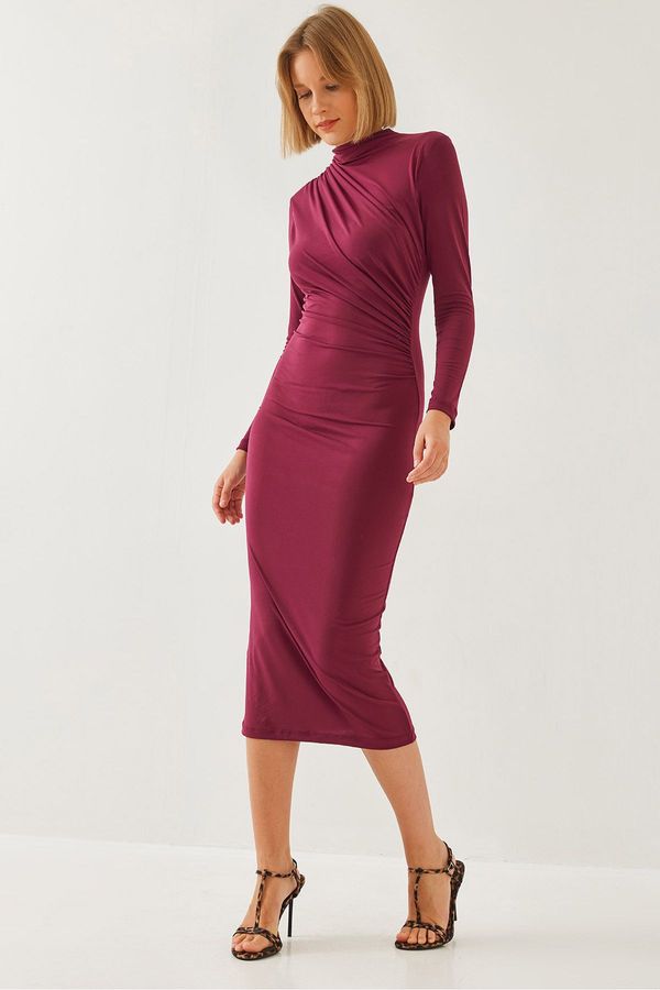 Bianco Lucci Bianco Lucci Women's Long Pleated Dress 377