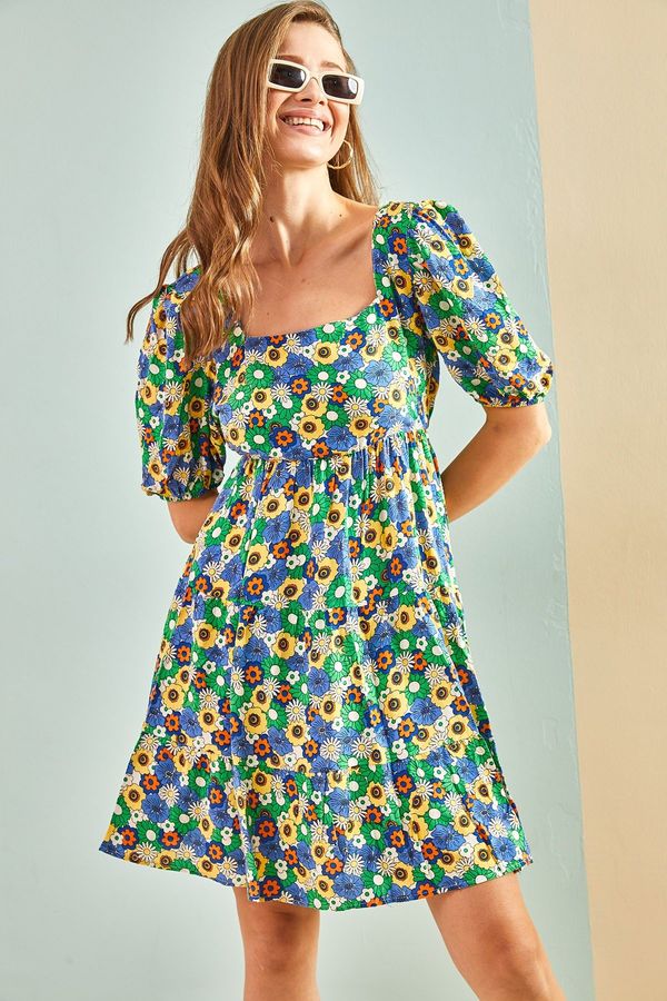 Bianco Lucci Bianco Lucci Ženska plisirana haljina s pola rukava 5838