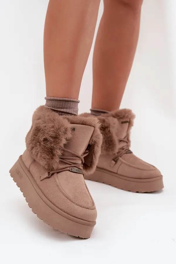 BIG STAR SHOES BIG STAR SHOES Ladies Snow Boots On Platform With Fur And Lacing Big Star