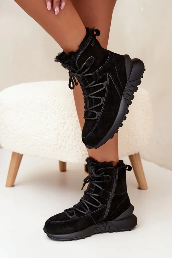 BIG STAR SHOES BIG STAR SHOES Suede Winter Boots Women With Fur Big Star