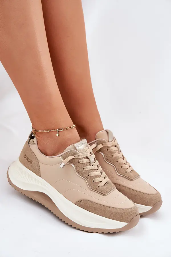 BIG STAR SHOES BIG STAR SHOES Women Suede Sneakers On Platform Big Star