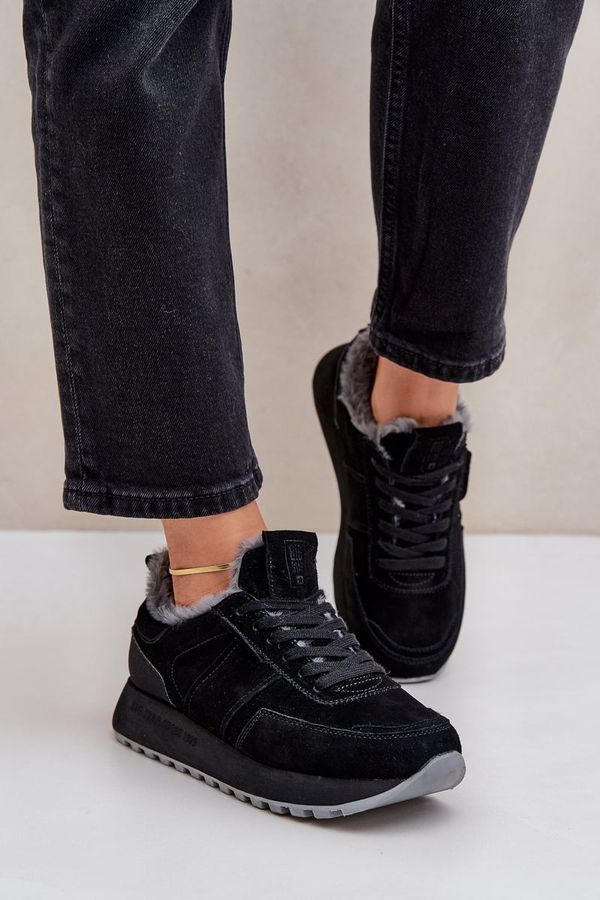 Big Star BIG STAR SHOES Women's Sneakers With Fur And Shiny Element Big Star