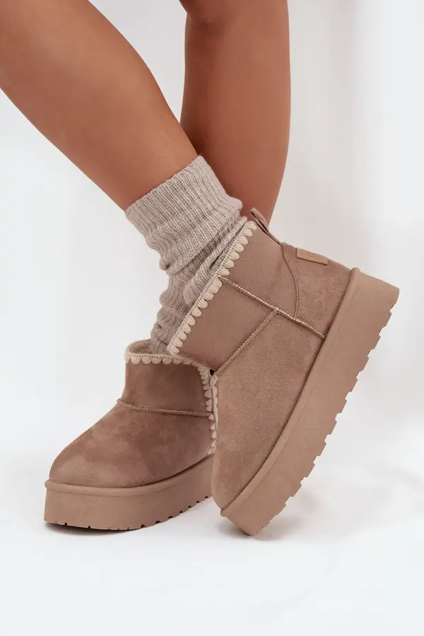 BIG STAR SHOES BIG STAR SHOES Women's Snow Boots On Platform With Stitching Big Star
