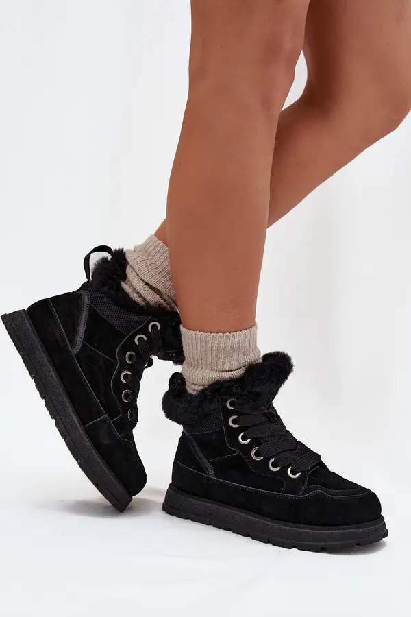 BIG STAR SHOES BIG STAR SHOES Women's Suede Snow Boots On Platform With Fur Big Star