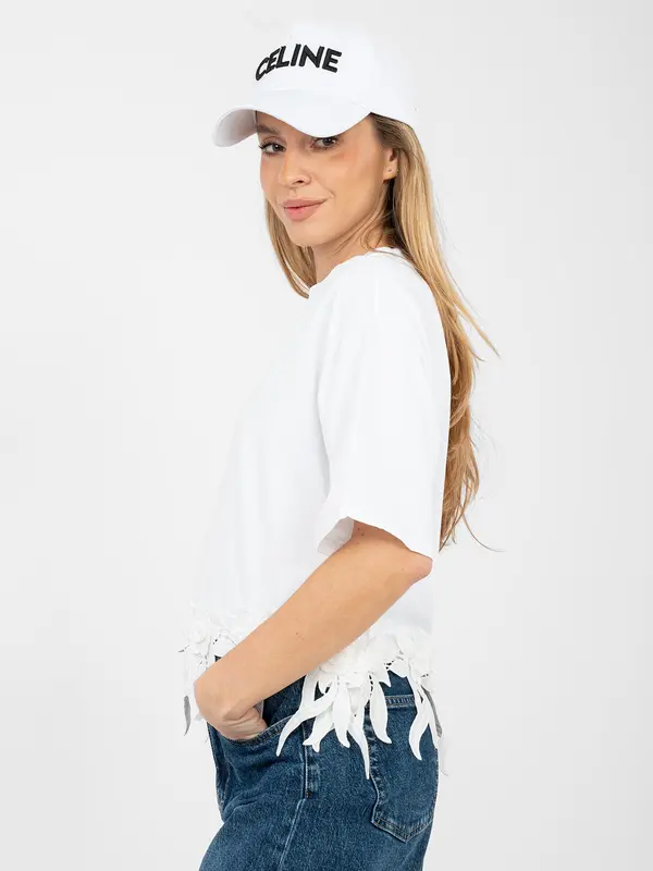 Factory Price Bijela bluza s ukrasnim obrubom
