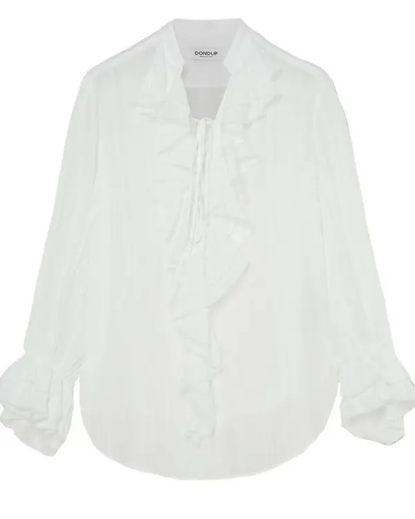 Dondup Bijela bluza s volanima