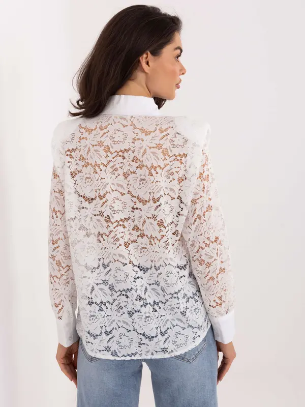 Italy Moda Bijela čipkasta bluza