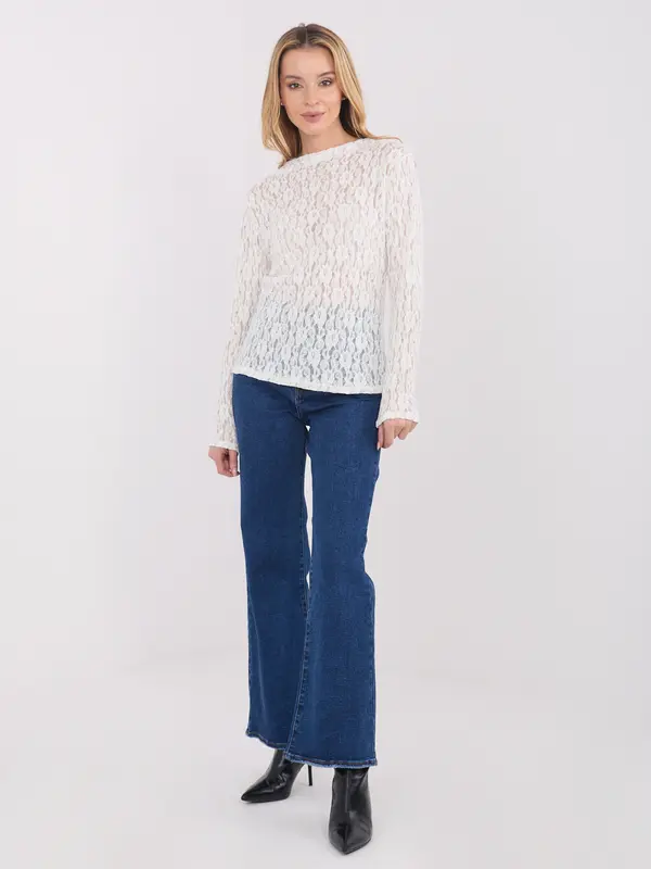 Italy Moda Bijela čipkasta bluza