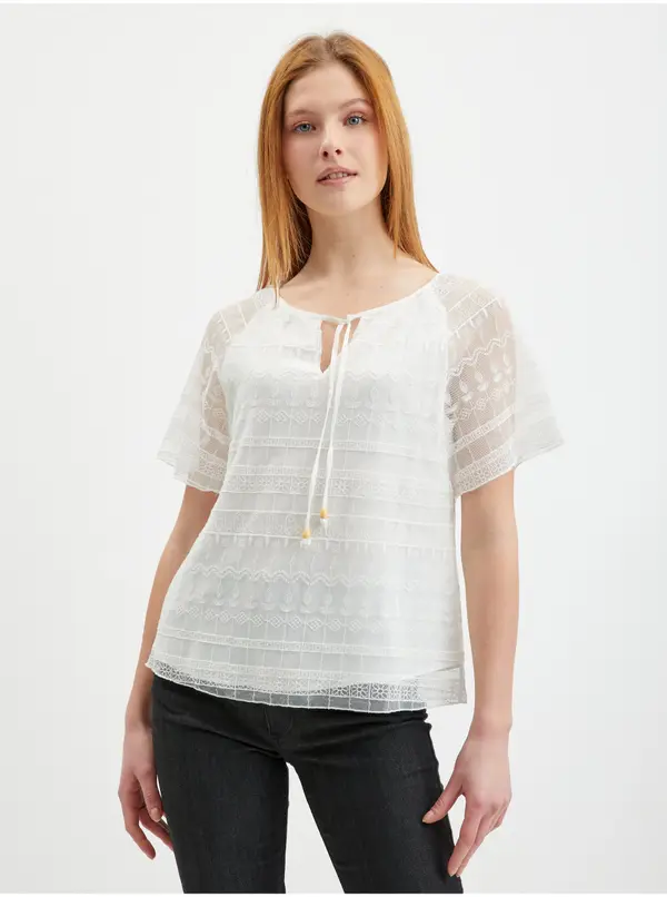 Orsay Bijela čipkasta bluza Orsay
