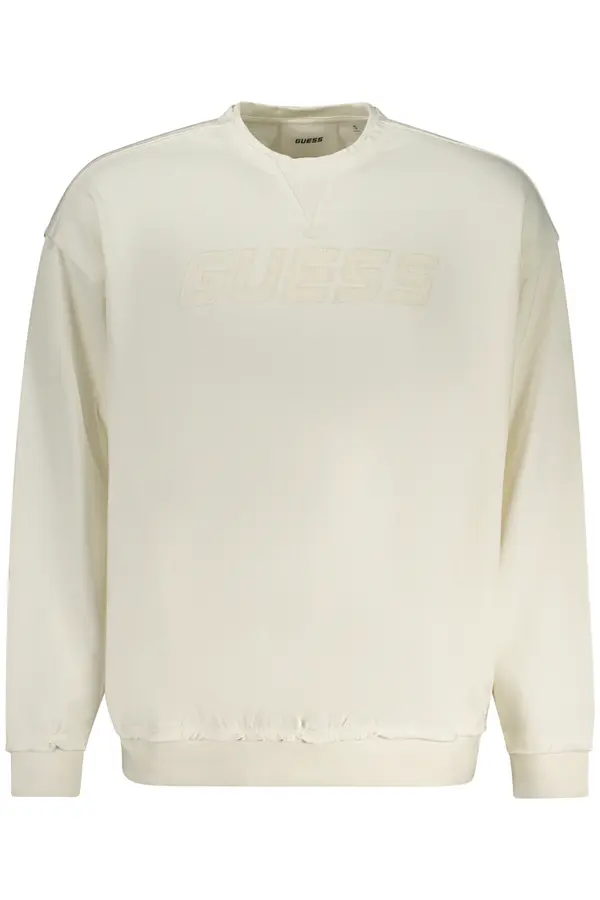 GUESS JEANS Bijela GUESS JEANS majica s kapuljačom