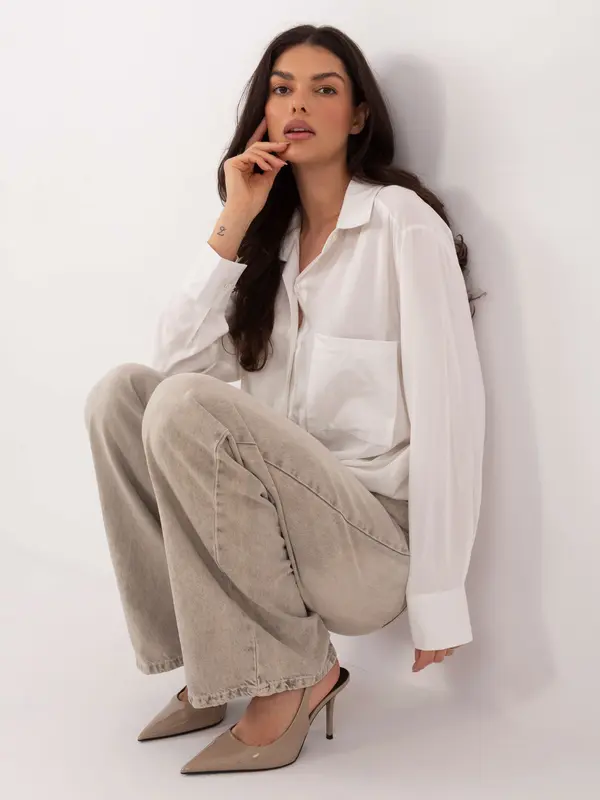 LAKERTA Bijela jednobojna košulja