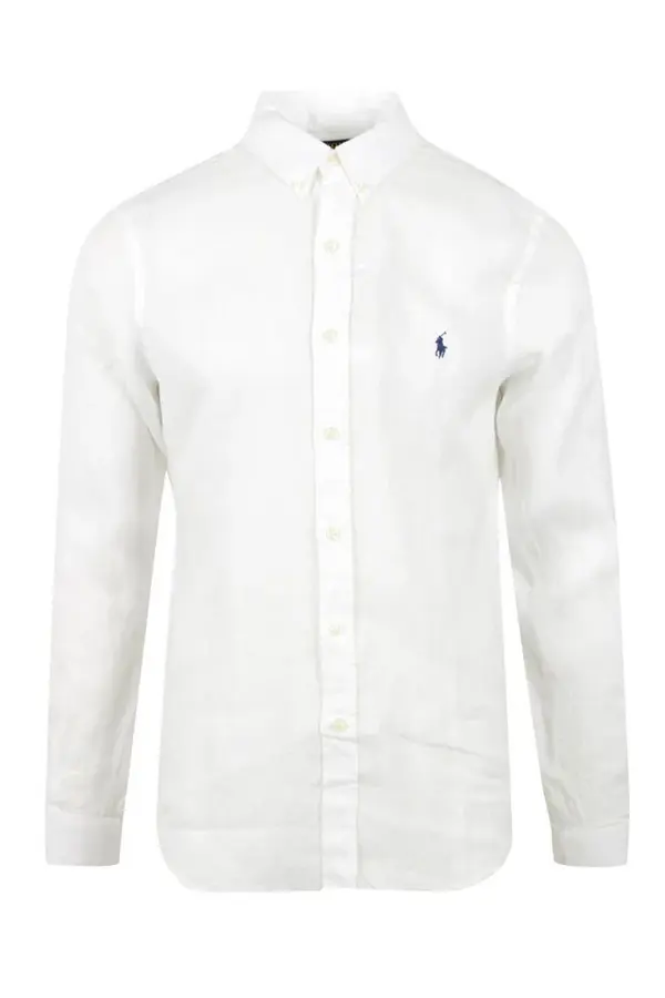 Polo Ralph Lauren Bijela lanena košulja Polo Ralph Lauren