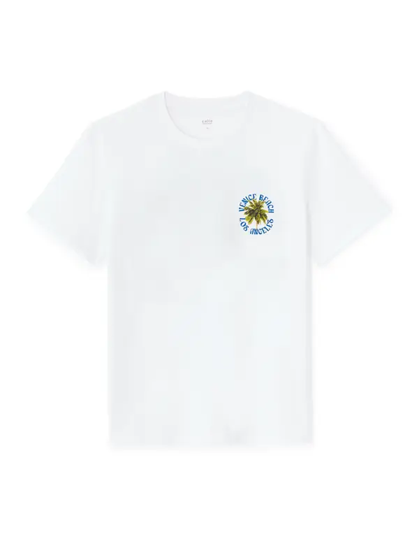 Celio Bijela majica kratkih rukava Celio Mexpalmi
