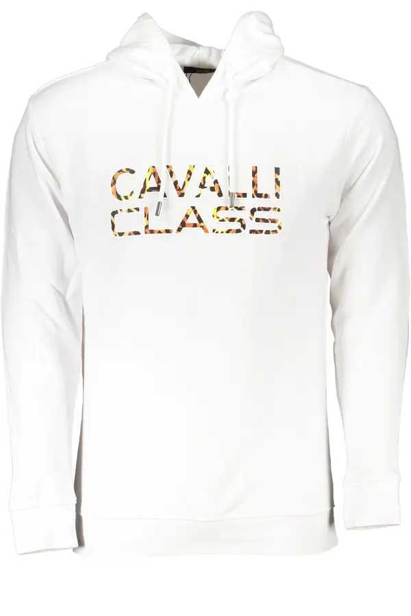 Cavalli Class Bijela majica s kapuljačom CAVALLI CLASS bez patentnog zatvarača