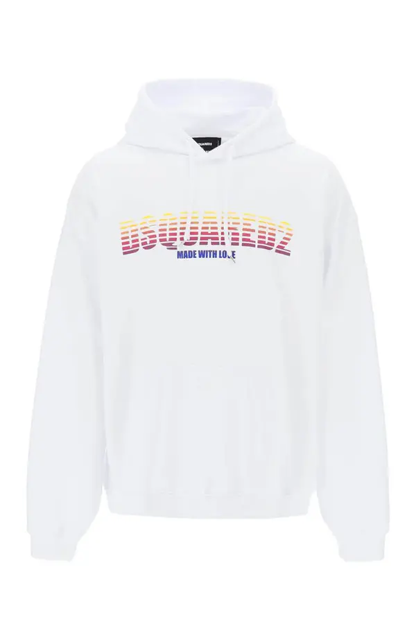 Dsquared2 Bijela majica s kapuljačom Dsquared2