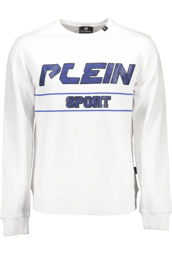 Plein Sport Bijela muška majica s kapuljačom PLEIN SPORT