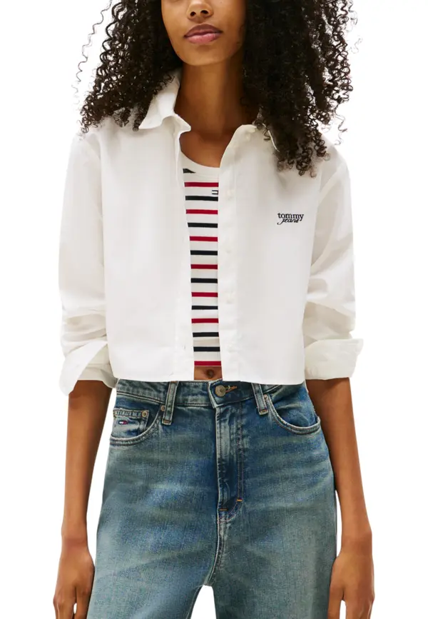 Tommy Hilfiger Jeans Bijela ženska košulja Tommy Hilfiger