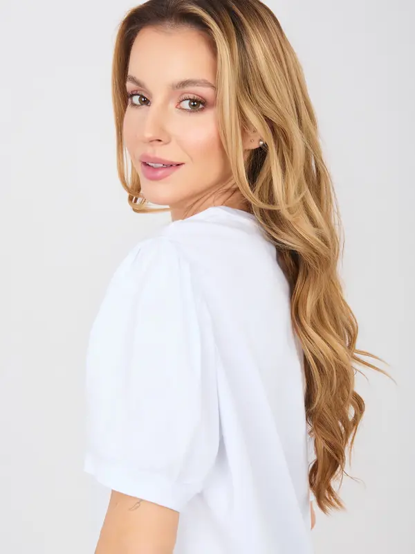 RUE PARIS Bijela ženska oversized bluza RUE PARIS