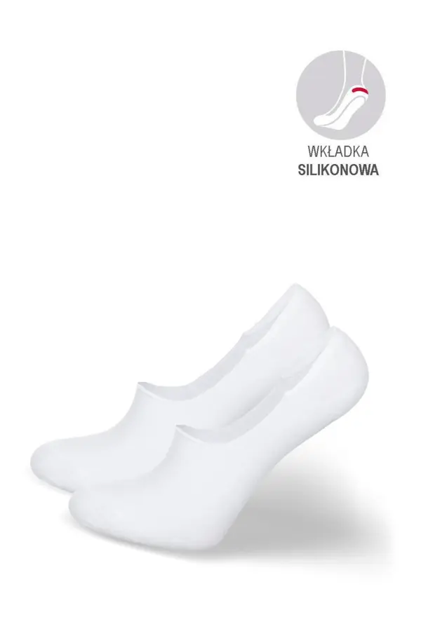 Milena Bijele muške bambusove čarape do gležnjeva
