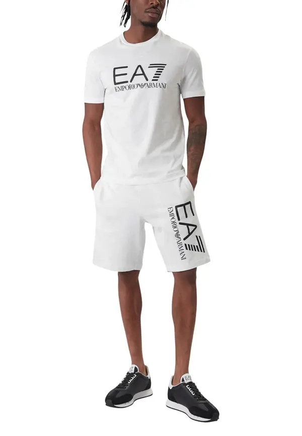 EA7 Bijele muške kratke hlače EA7