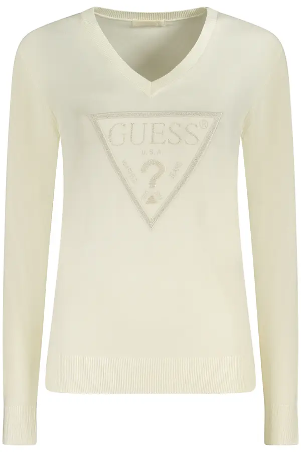 GUESS JEANS Bijeli GUESS JEANS džemper