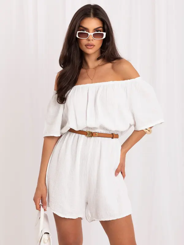 Italy Moda Bijeli muslin kombinezon
