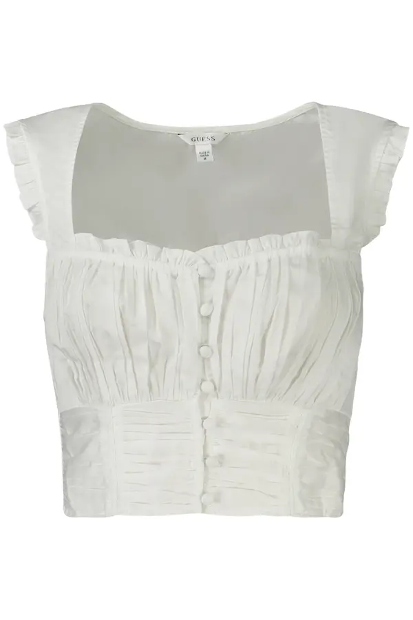 GUESS JEANS Bijeli ženski top GUESS JEANS
