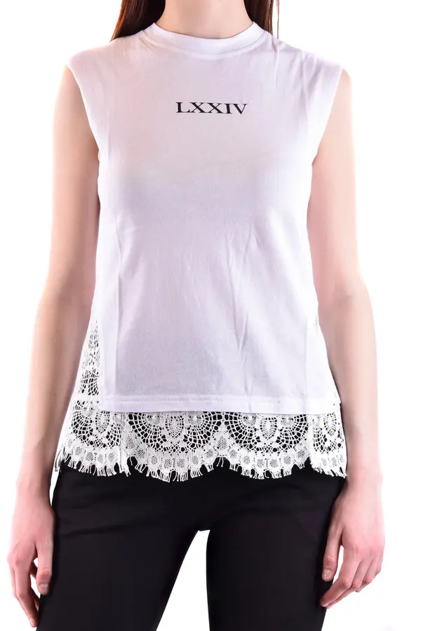 Alexander Mcqueen Bijeli ženski top s čipkom