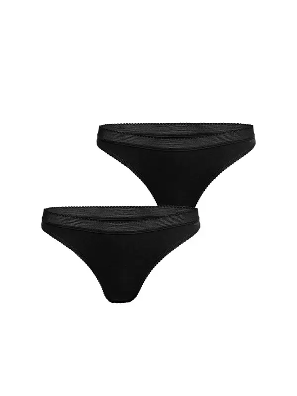 Björn Borg Björn Borg Dolje - Bjorn Borg Core Thong 2-pack Crna