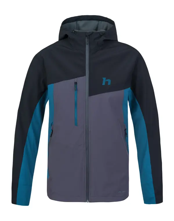 HANNAH Black-and-blue men's softshell jacket Hannah Carsten II