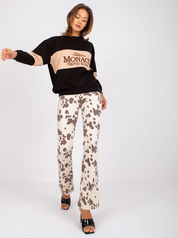 Fashionhunters Black Bethany Sweatshirt