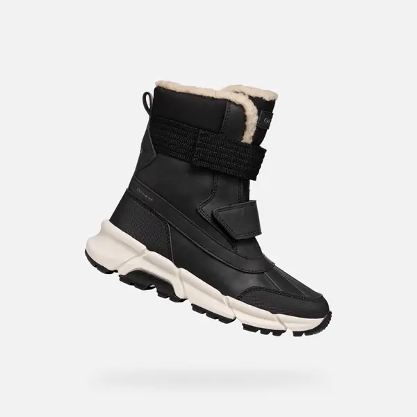 GEOX Black boys' ankle boots Geox Flexyper Plus - Boys
