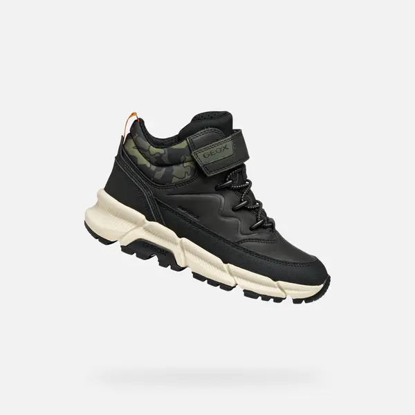 GEOX Black boys' ankle boots Geox Flexyper Plus - Boys