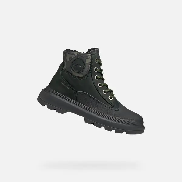 GEOX Black Boys' Ankle Boots Geox Kiddartah WPF - Boys