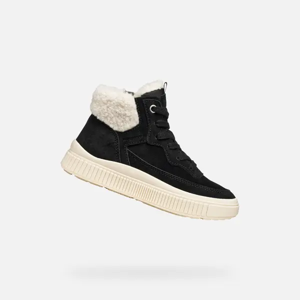GEOX Black Girls Geox Laquinny WPF Sneakers - Girls