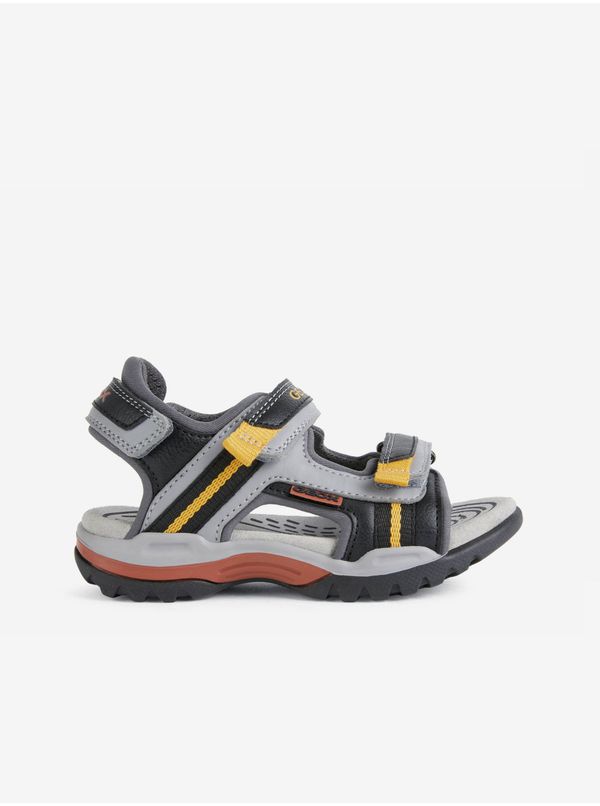 GEOX Black-gray boys' sandals Geox Borealis