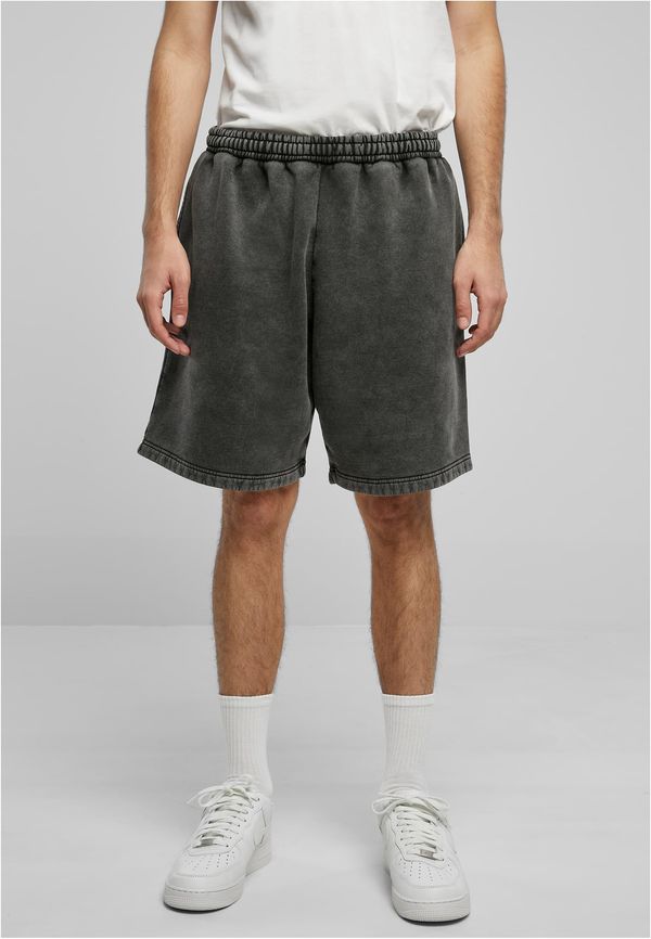 UC Men Black Heavy Stone Washed Sweat Shorts