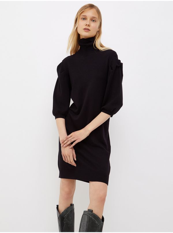 Liu Jo Black Ladies Sweater Dress with Balloon Sleeves Liu Jo - Women