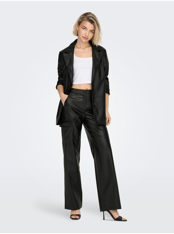 Only Black leatherette jacket ONLY Heidi - Ladies