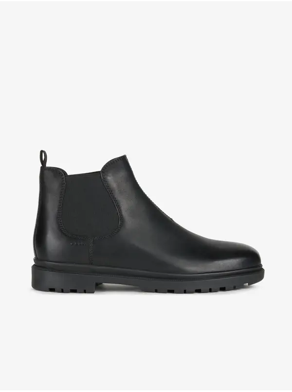 GEOX Black Men's Leather Ankle Boots Geox - Mens