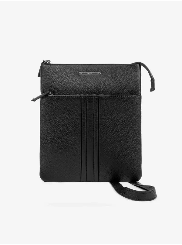 GEOX Black Men's Leather Crossbody Bag Geox - Men