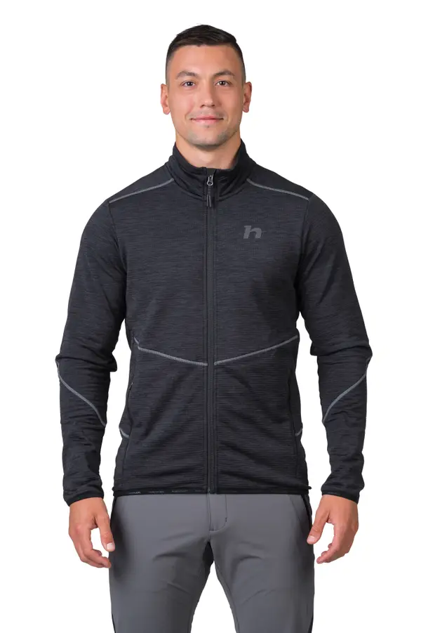 HANNAH Black men's sweatshirt with zipper Hannah Damar