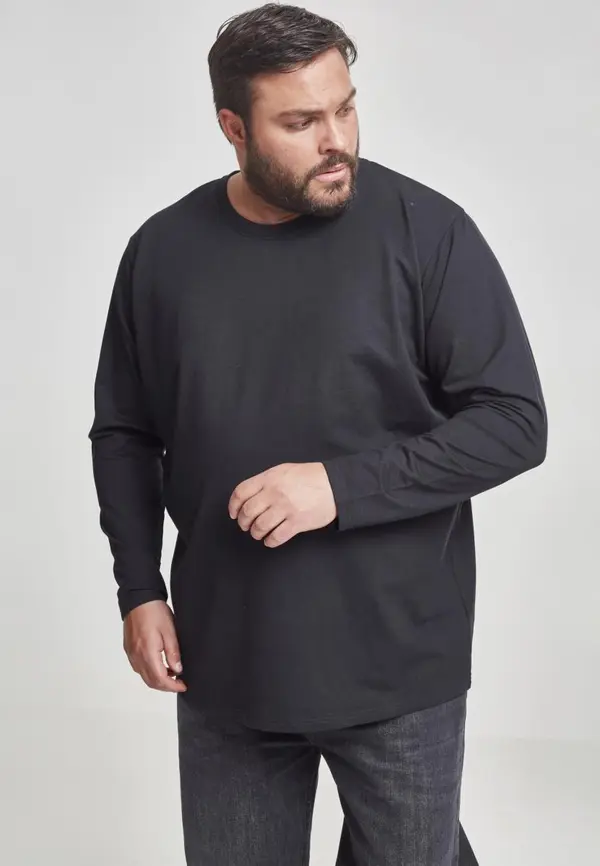 Urban Classics Black Stretch Terry Long Sleeve