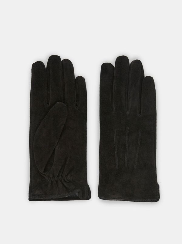 Pieces Black Suede Gloves Pieces Nellie - Women