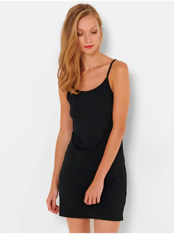 CAMAIEU Black Women's Dress with Transparent Stripe on the Side CAMAIEU - Ladies