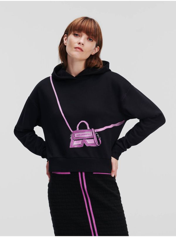Karl Lagerfeld Black Women's Hoodie KARL LAGERFELD - Women