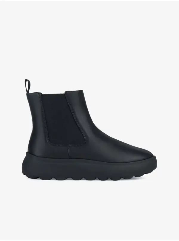 GEOX Black Women's Leather Ankle Boots Geox Spherica - Women's