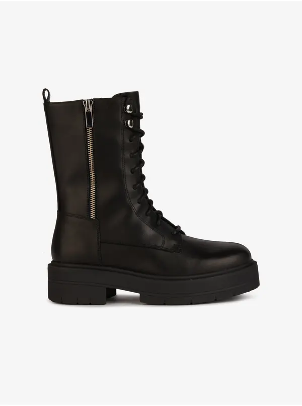 GEOX Black women's leather boots Geox Spherica - Women's